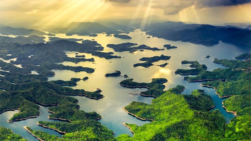 Ta Dung Lake and green islands in Vietnam’s Central Highlands